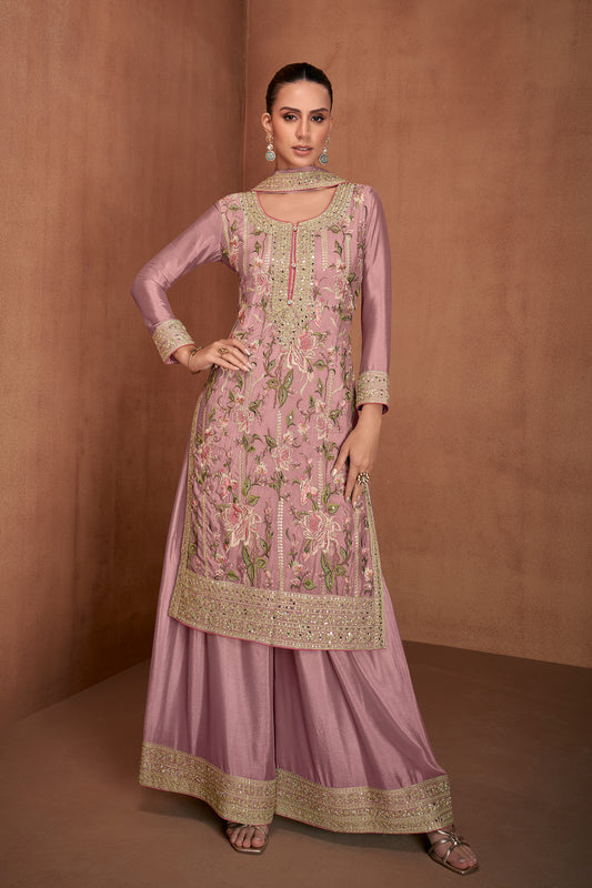 Traditional Wear Stitched Designer Salwar Kameez Sharara Dupatta Suit