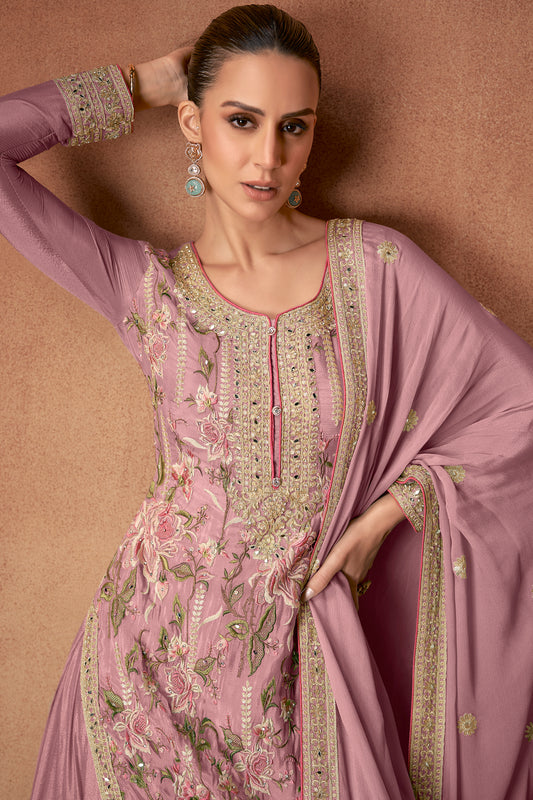 Traditional Wear Stitched Designer Salwar Kameez Sharara Dupatta Suit