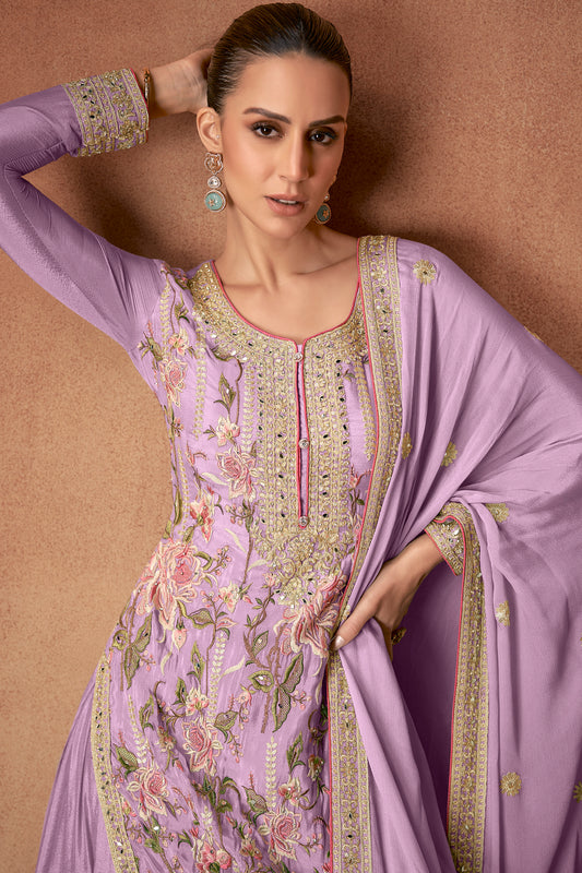 Traditional Wear religious ceremony simple Sharara Dupatta Suit
