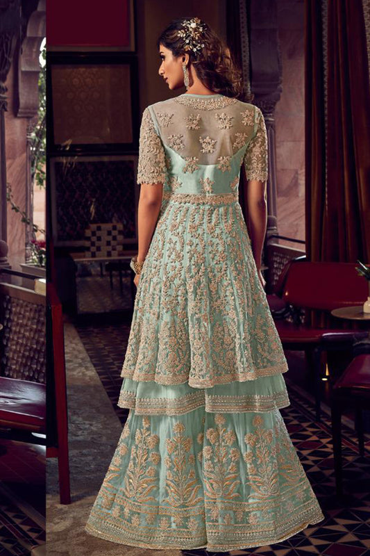 Heavy Embroidery Worked Indian Designer Salwar Kameez Anarkali Plazzo Suits