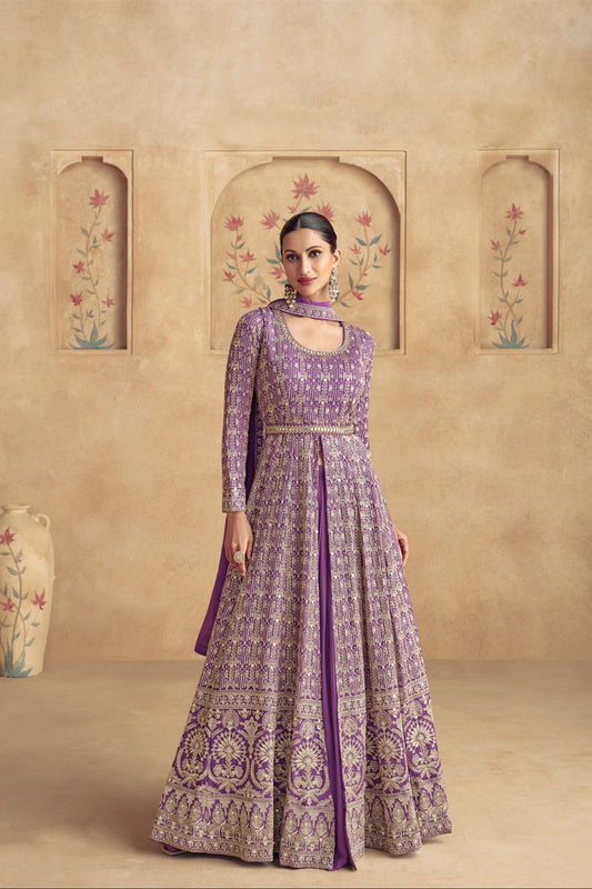 Indian Wedding Designer Heavy Stylish Fabric Party Wear Anarkali Gown