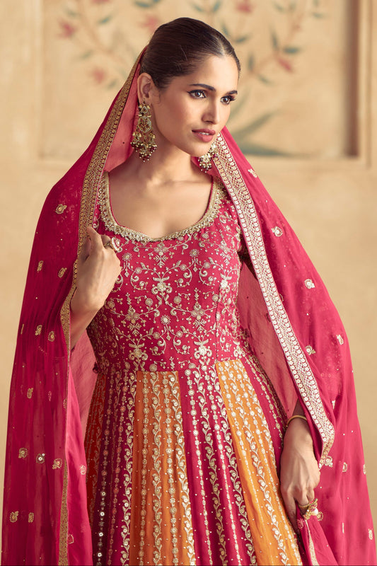 Indian Wedding Designer Heavy Stylish Fabric Party Wear Anarkali Gown