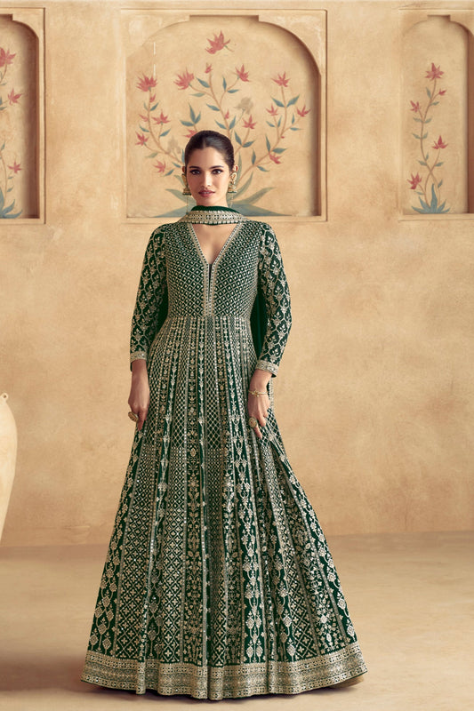 Indian Wedding Designer Heavy Stylish Fabric Party Wear Anarkali Gown