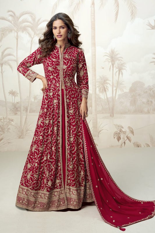 Wedding Function Party Wear Anarkali Full Dupatta Gown Suit Online USA