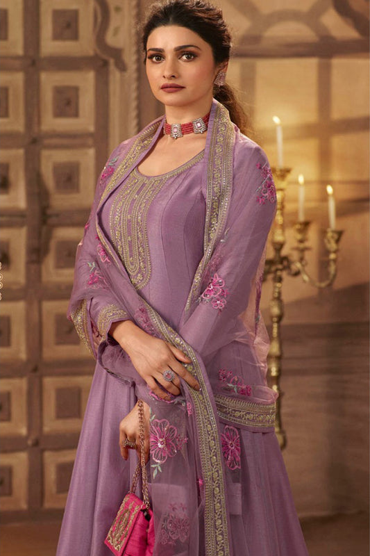 Special Reception Party Wear Anarkali Gown Suits Heavy Embroidery Work