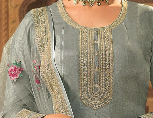 Special Reception Party Wear Anarkali Gown Suits Heavy Embroidery Work