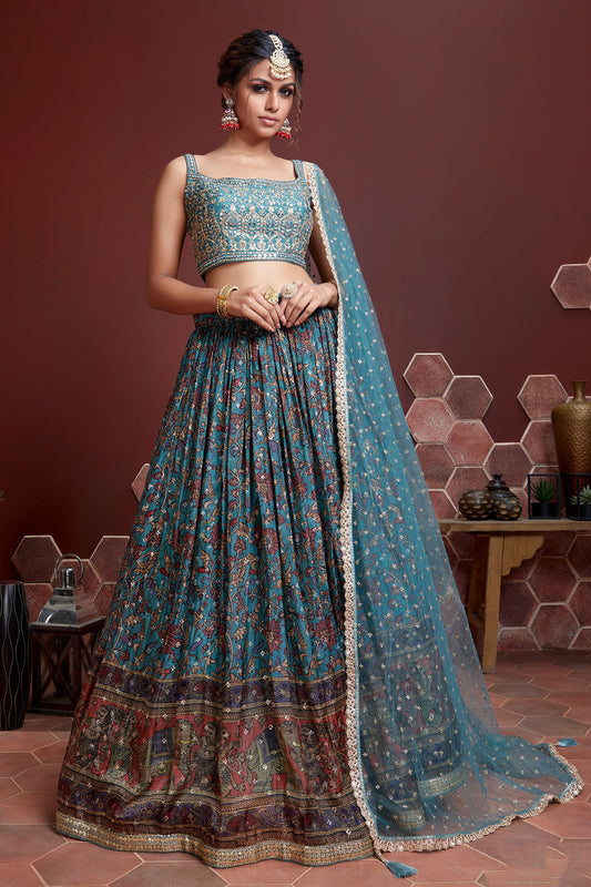 Indian Pakistani Wedding Party Wear Stylish Heavy Lehenga Choli Suits