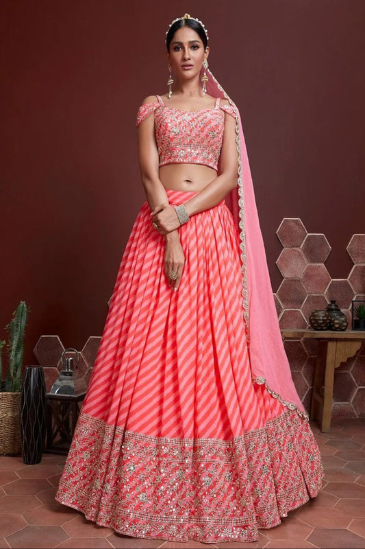 Special Occasion wear Readymade Lehenga Choli with Georgette Dupatta