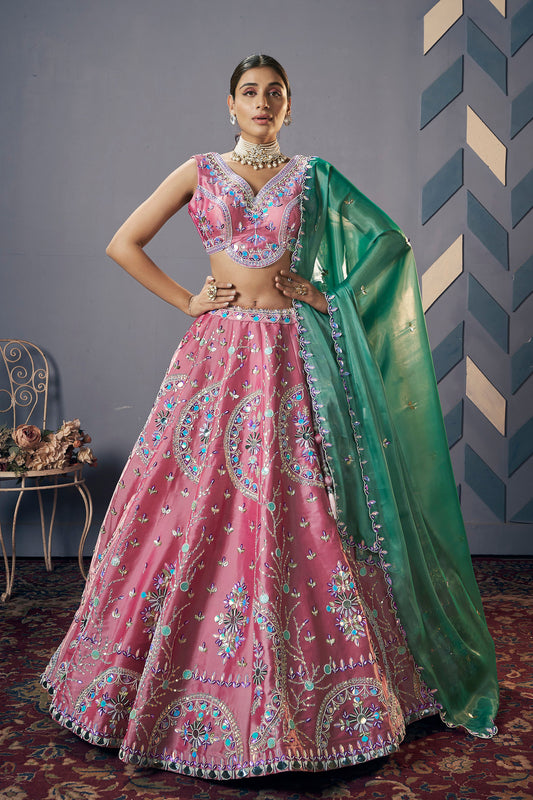 Heavy Function Lehenga Outfit Indian Traditional Wedding Wear Embroidery Lehenga Choli