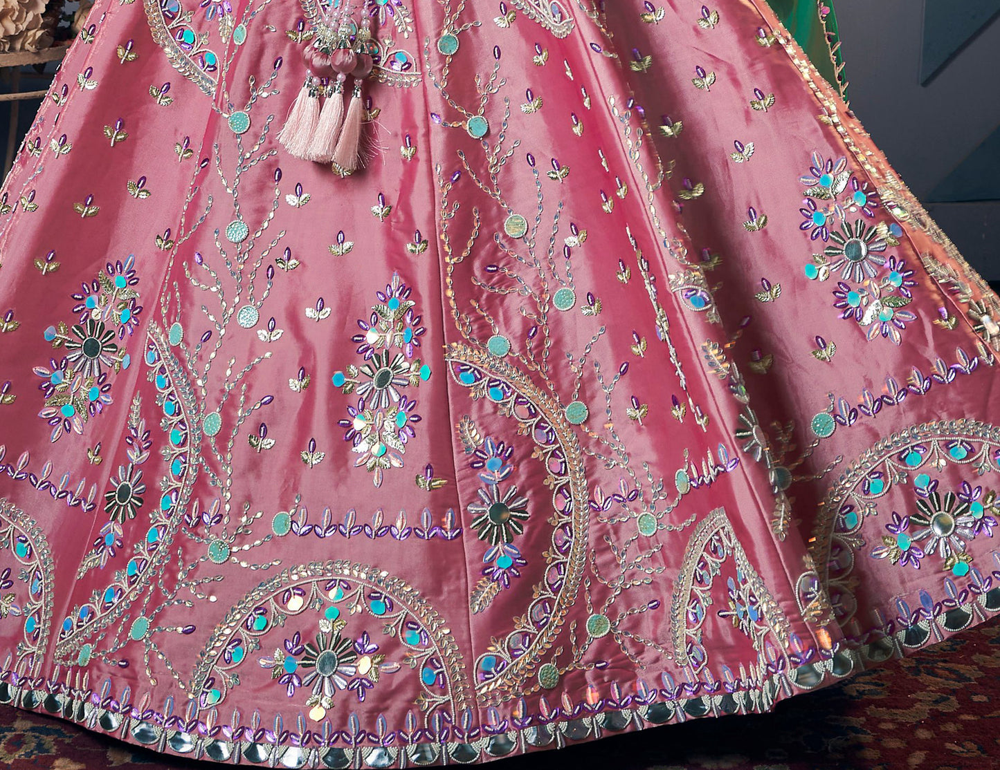 Heavy Function Lehenga Outfit Indian Traditional Wedding Wear Embroidery Lehenga Choli