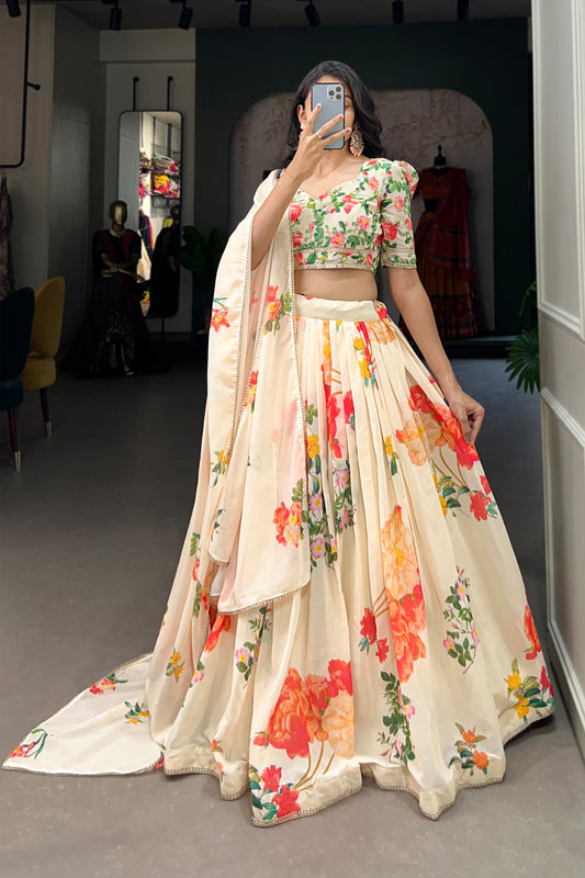 Georgette Lehenga Choli Readymade With Dupatta UK Women's Evening Wear