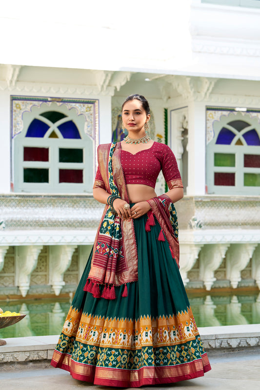 Indian Function Wear Designer Heavy Patola Printed Lehenga Choli