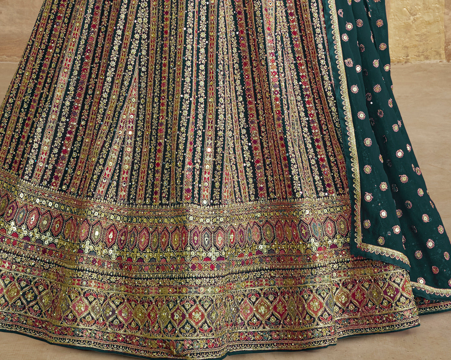 Heavy Embroidery Work Indian Pakistani Designer Anarkali Gown Suits