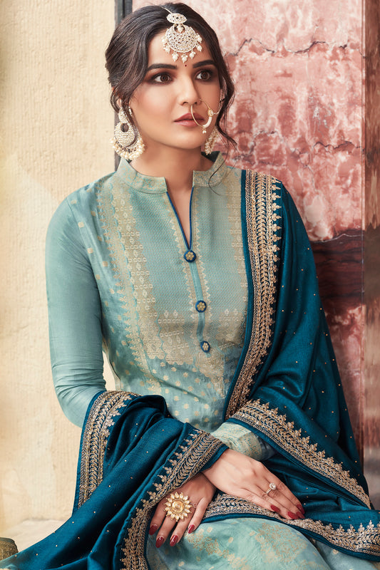 Eid Ramdan Special Embroidered Online Salwar Kameez Plazzo Suit in USA