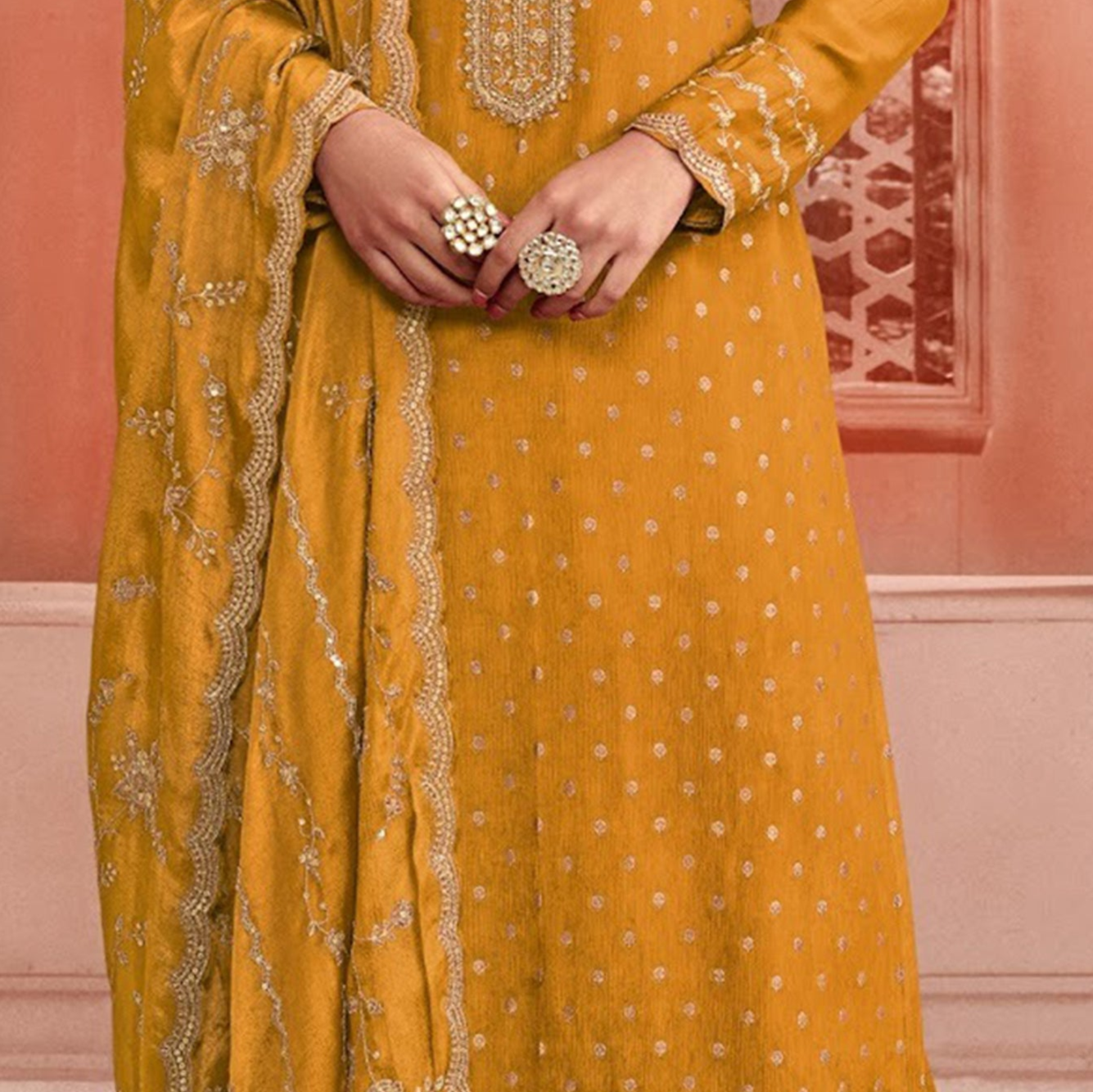 Heavy Shalwar Kameez Palazzo-Pant Suits With Heavy Dupatta For Woman's
