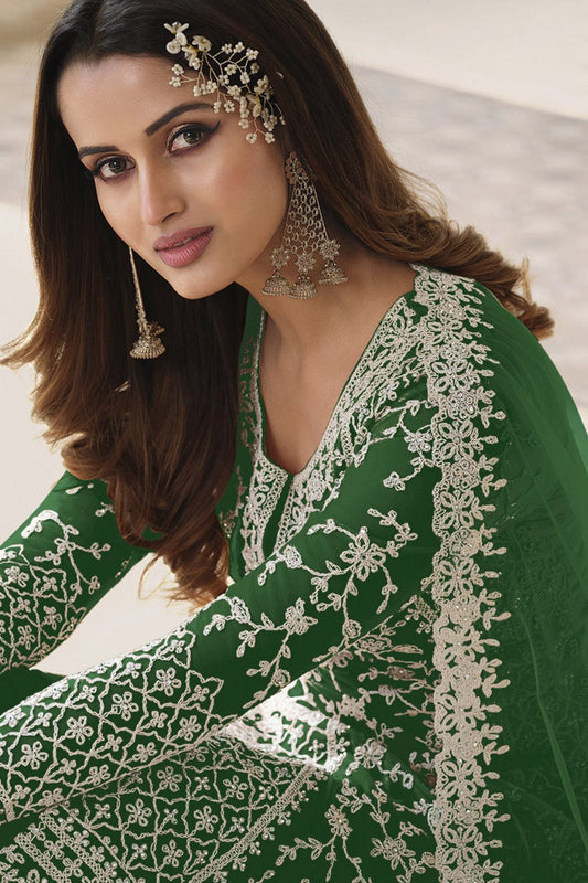 Full Embroidery Worked Roka Nikah Wear Stitched Salwar Kameez Plazzo Suits