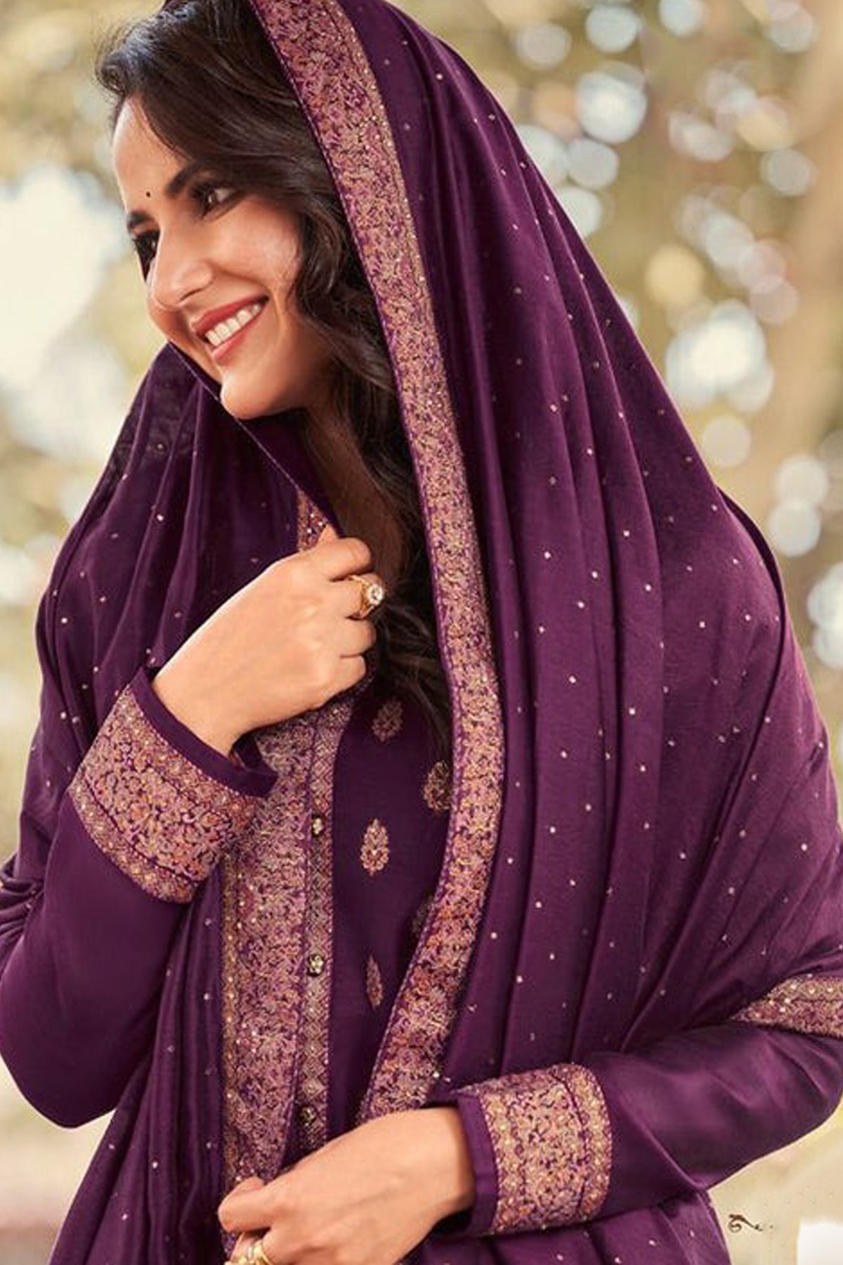 Stylish Attractive Designer Georgette Fabric Salwar Kameez Dresses