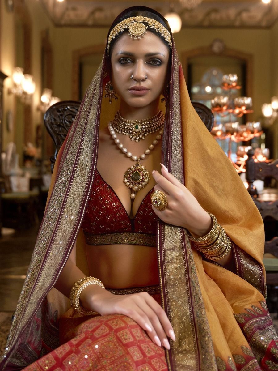 Readymade Pink Rajwadi Silk Wedding Reception Wear Heavy Lehenga Choli