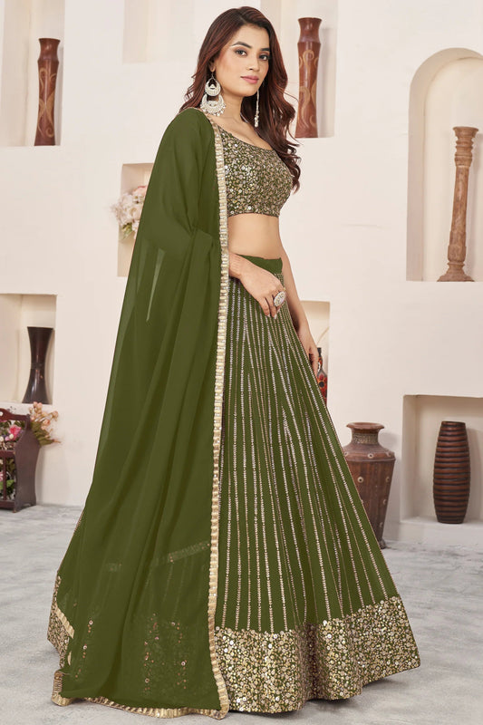 Mehendi Functions Wear Designer Traditional Lehenga Choli with Dupatta