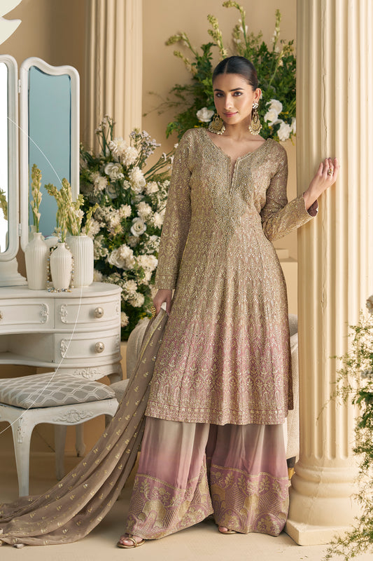 Indian Designer Women's Wear Sharara Dress For Wedding Guest USA New Wedding Salwar Kameez Plazzo Dresses