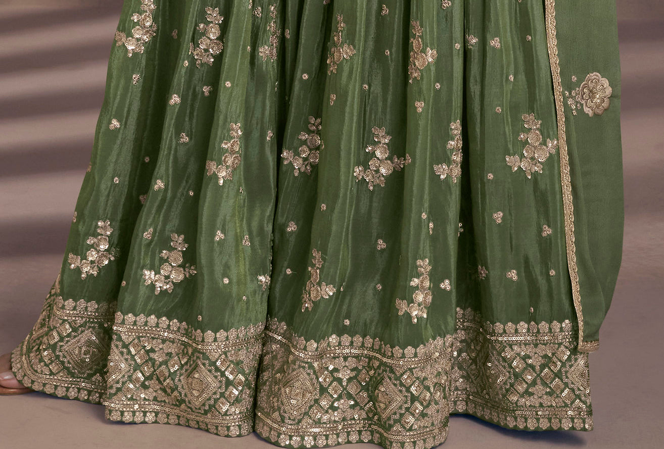 Eid Ramdan Special Heavy Embroidery Work Salwar Kameez Plazzo Dress