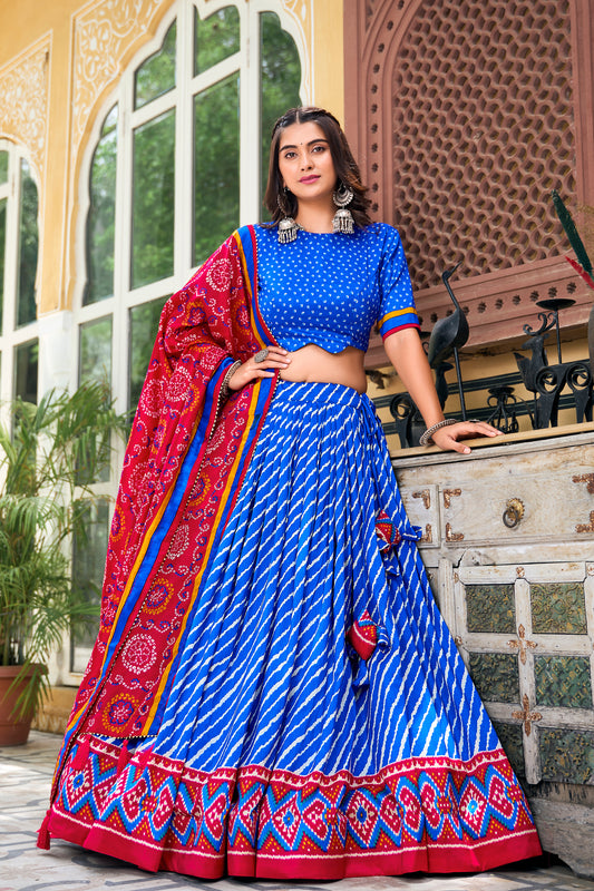 Blue Color Designer Wedding Wear Readymade Lehenga Choli With Dupatta