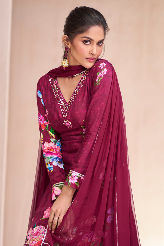 Hand Made Embroidery Work Roka Nikah Wear Salwar Kameez Plazzo Suits