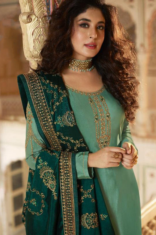 Ramzan Eid Special Palazzo Suits With Georgette Ready To Wear Salwar Kameez Dupatta