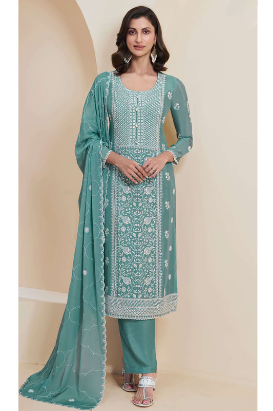 Wedding Pant suits Ethnic wear for women USA Embroidered Work Salwar Kameez Dresses