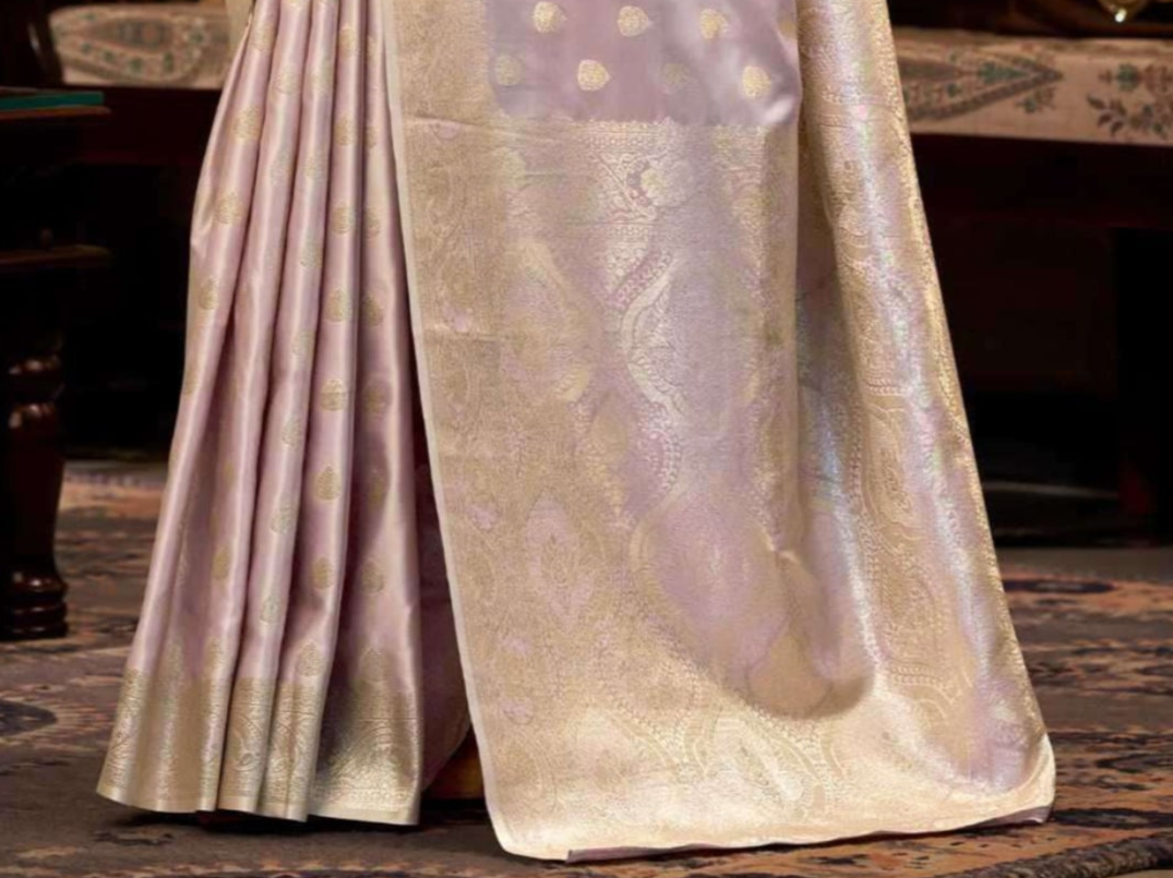 Wedding Reception Wear Ethnic Style Amazing Saree With Fancy Blouse