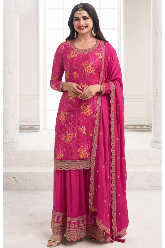 Black Color Eid Ramadan Wear Stylish Salwar Kameez Plazzo Dupatta Suit