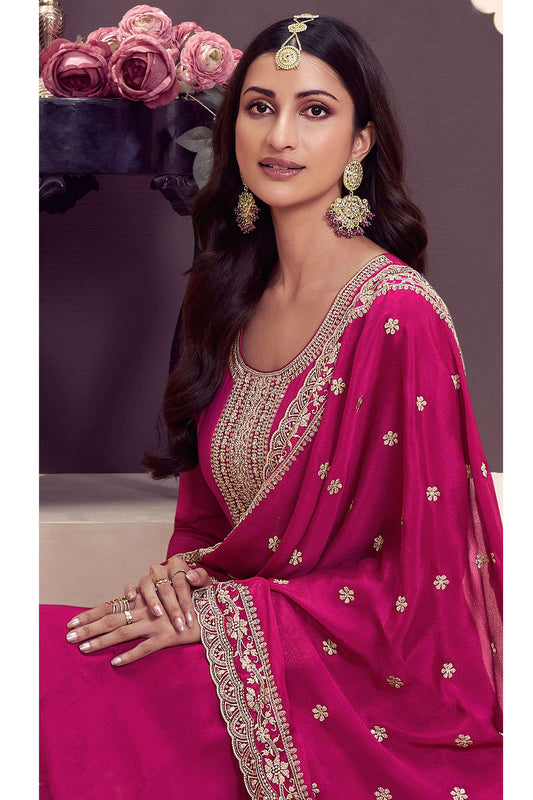 Reception Party Wear Embroidery Anarkali Gown Indian Gown with Dupatta