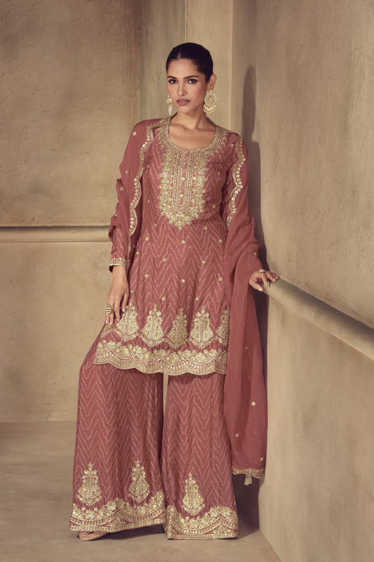 Beautiful Designer Function Wear Ready Made Salwar Kameez Palazzo suit