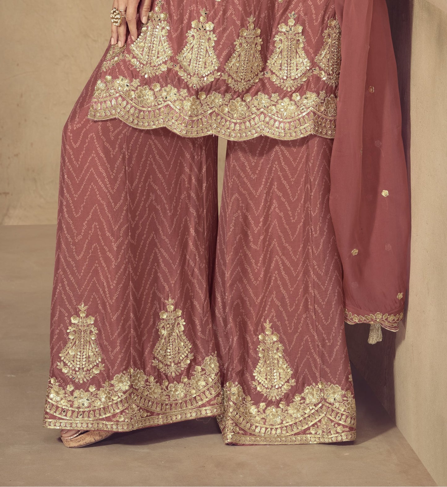 Heavy Embroidery Reception Luxurious Wear Shalwar Kameez Palazzo