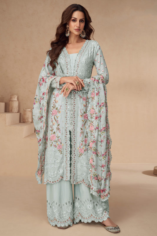 Indian Pakistani Designer Traditional Wear Women's Salwar Kameez Plazzo Dress