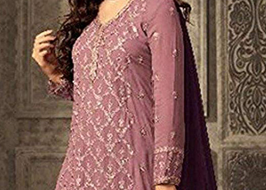 Fancy Embroidery Foil Paper Worked Salwar Kameez Plazzo Pakistani Eid-Ramadan Party Wear Suits