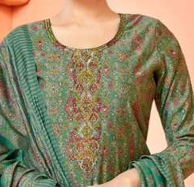 Pakistani Designer Digital Print Worked Salwar Kameez Plazzo-Pant Suit