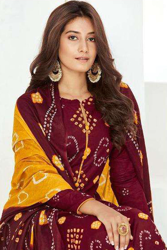 Indian Pakistani Regular Wear Cotton Salwar Kameez Dress With Dupatta