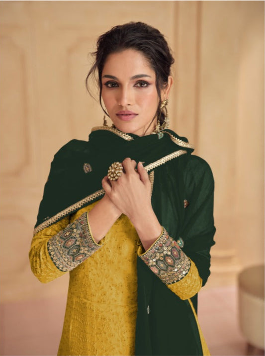 Pakistani Eid Function Party Wear Designer Georgette Anarkali Gown Suit's