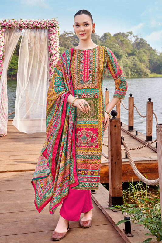 Designer Premium Silk With Work Readymade Salwar Kameez Palazzo Suit's