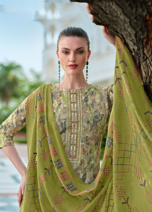 Casual Cotton Ethnic Wear Printed Work Shalwar Kameez Pant With Dupatta Suits