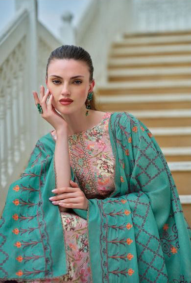 Casual Cotton Ethnic Wear Printed Work Shalwar Kameez Pant With Dupatta Suits