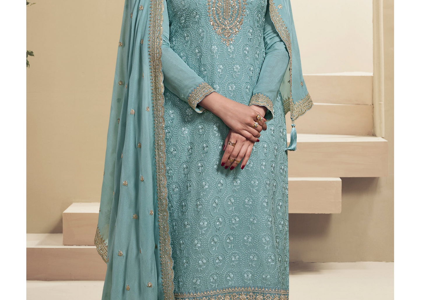 Traditional Pakistani suit stitched for USA customer