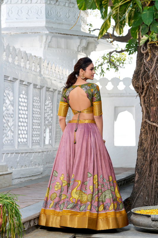 Heavy Embroidery Work Wedding Wear Ready-made Silk Lehenga Choli Set