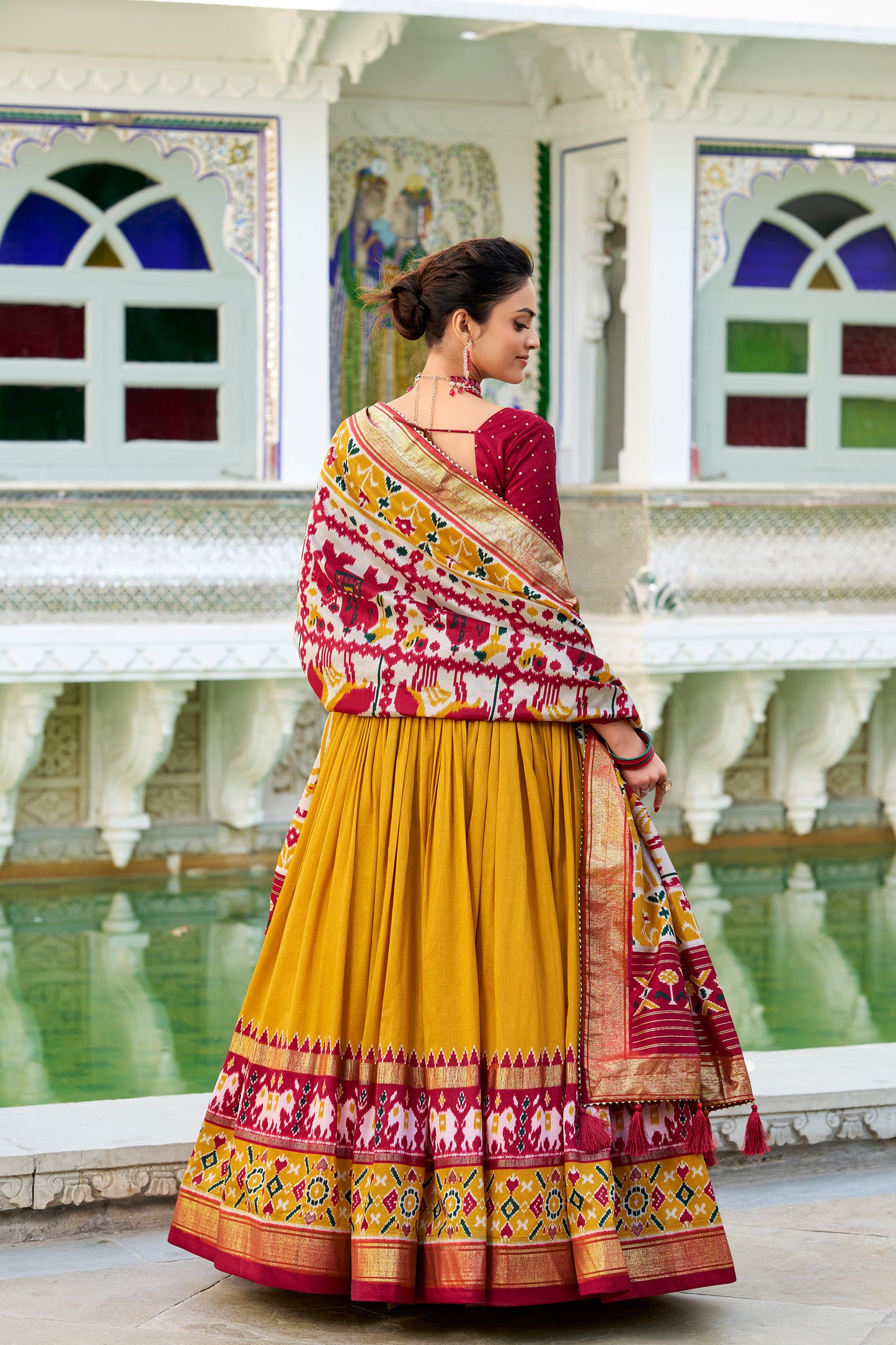 Indian Designer Silk & Embroidery Work Wedding Outfit Lehenga Choli