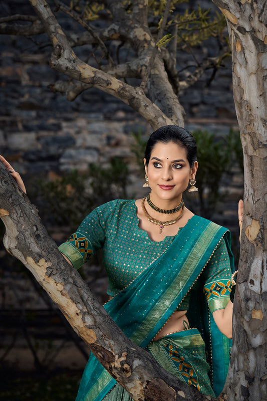 Designer Bridal Wear Outfits Banarasi Silk Lehenga Choli with Dupatta