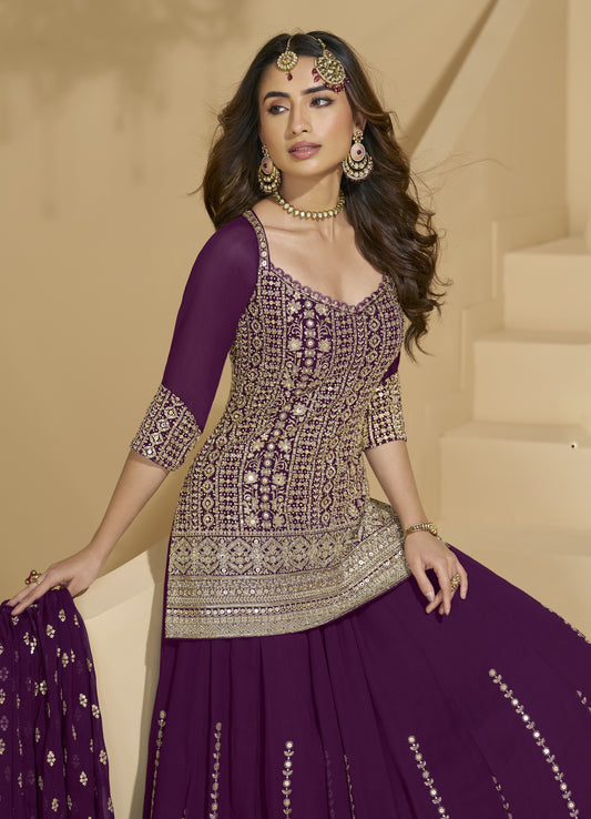 Heavy worked lehenga suits with net Dupatta Dress in Three Colors