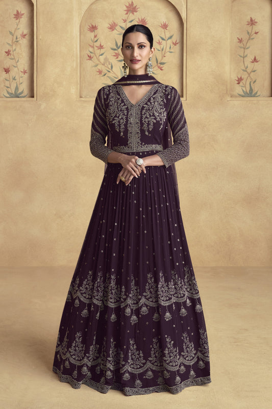 Traditional embroidered lehenga with matching dupatta, perfect for weddings and festive occasions.