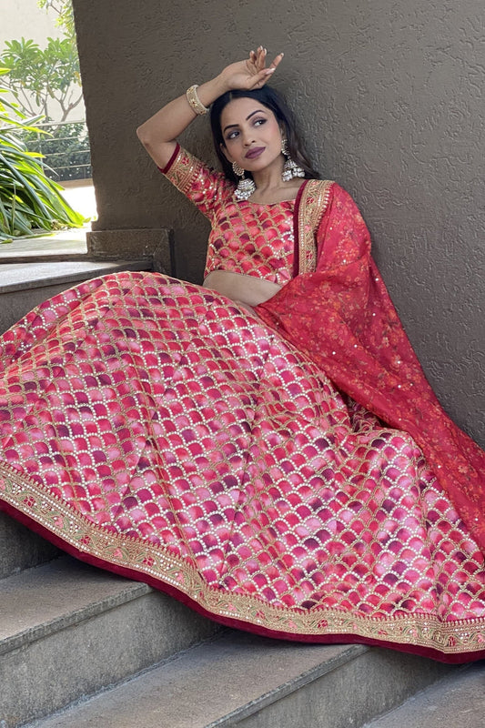 Bridal Wear Embroidery Custom Made Lehenga Blouse with Dupatta Set