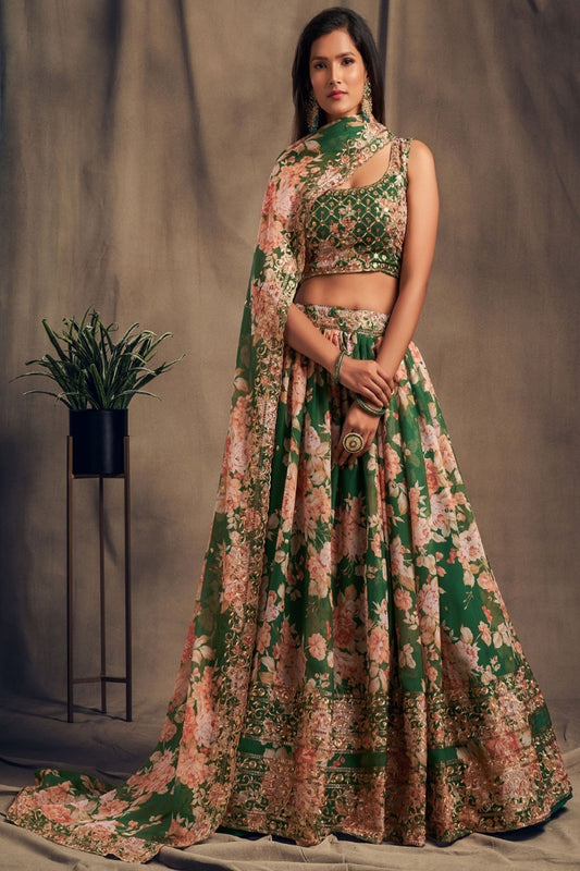 Gorgeous Designer Digital Printed Work Lehenga Choli with Dupatta Set